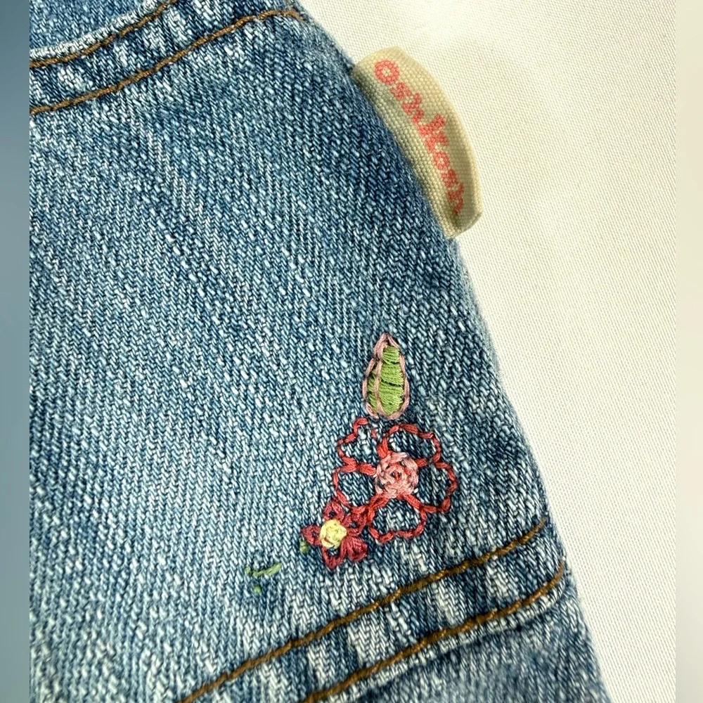 VINTAGE OSHKOSH BGOSH Toddler Girl Jeans Floral 18M Cottagecore‎ 90s Y2K Classic